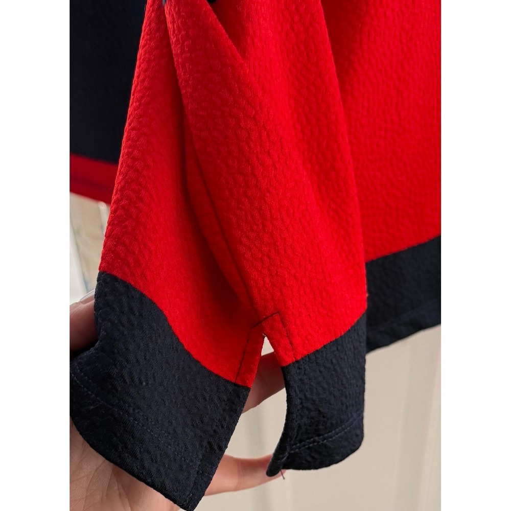 Emporio Armani Mens Red Navy Stripe Long Sleeve Crew Shirt Made in Italy Size M - Picture 7 of 7